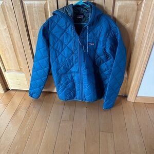 Patagonia Blue Quilted Hooded Jacket